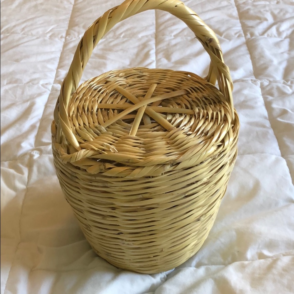 Handmade Birkin style basket purse
